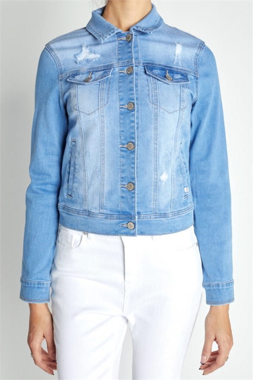 S44-1-1-EN-EJ2051-LT - DESTRUCTED CLASSIC DENIM JACKET- LIGHT 2-2-2