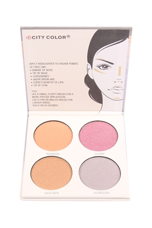 S26-3-5-F-0081A-GLOWPRO HIGHLIGHT QUAD PALETTE-DAWN/1PC