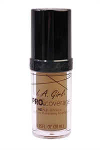 S26-1-3-GLM652 LA GIRL PRO COVERAGE HD FOUNDATION WARM CARAMEL/3PCS