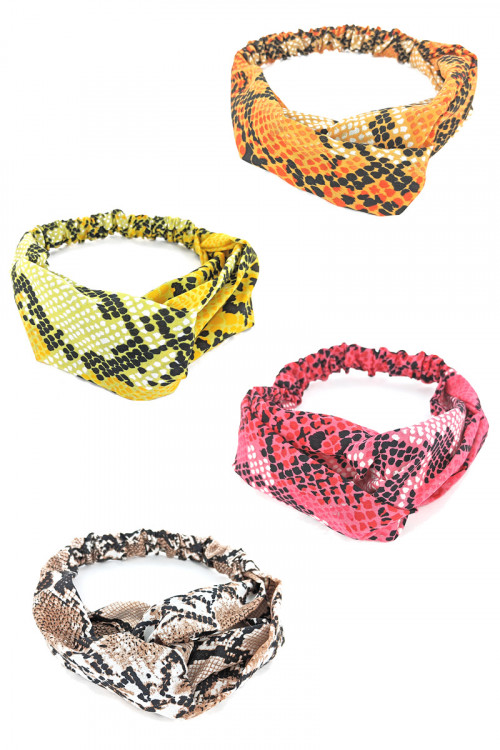 S1-4-1-LBH448 ANIMAL PRINT, MULTI COLOR HEADBANDS/12PCS