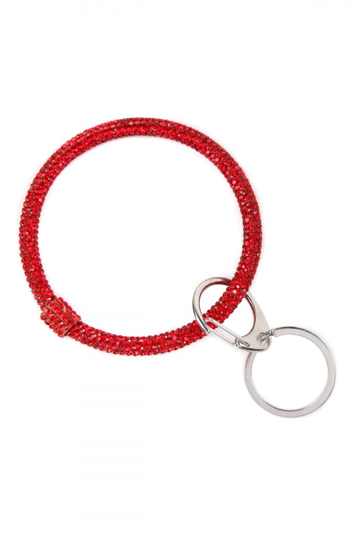 S25-6-1-HDB2509RD RED RHINESTONES KEY RING/6PCS (NOW $1.00 ONLY!)