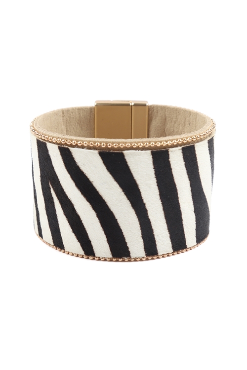 S25-4-1-HDB2549ZRW ZEBRA WHITE PRINT BANGLES/6PCS