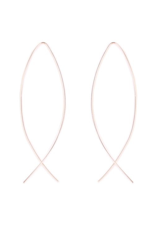 A2-1-4-HDE1859RG-ROSE GOLD HOOP EARRING/6PAIRS