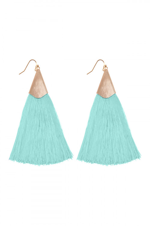 S6-5-2-HDE2228MN MINT TASSEL EARRINGS EARRINGS/6PAIRS