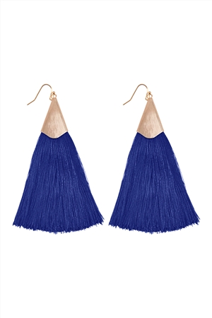 A2-6-5-HDE2228SP-1 SAPPHIRE TASSEL EARRINGS EARRINGS/1PAIR