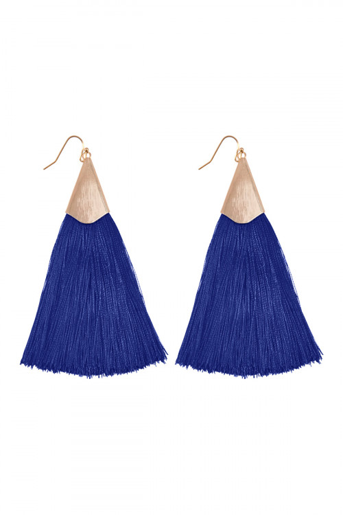 237-J-HDE2228SP SAPPHIRE TASSEL EARRINGS EARRINGS/6PAIRS