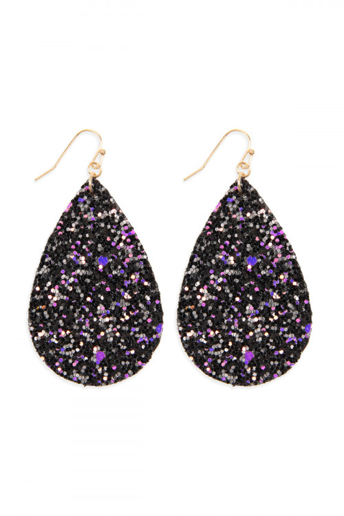 S23-4-2-HDE2560MT MULTI COLOR SEQUIN TEARDROP EARRINGS/6PAIRS