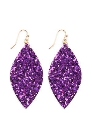 S6-4-1/S6-5-3-HDE2561PU PURPLE SEQUIN MARQUISE DROP EARRINGS/6PAIRS