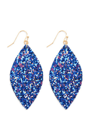 S23-4-2-HDE2561SP SAPPHIRE SEQUIN MARQUISE DROP EARRINGS/6PAIRS