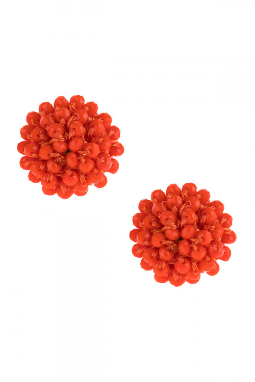 A3-3-4-HDE2597COR CORAL RONDELLE POST EARRING/6PAIRS