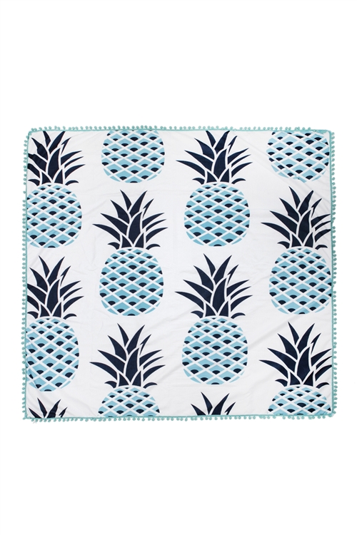 S28-2-2-HDF2758-22-PINEAPPLE PATTERN SQUARE TOWEL/1PC