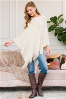 S2-4-2-HDF3008BG BEIGE ASYMMETRIC FRINGE PONCHO/6PCS (NOW $5.75 ONLY!)