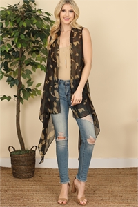 S18-5-3-HDF3083-KNEE LENGTH CAMOUFLAGE OPEN FRONT KIMONO VEST/6PCS