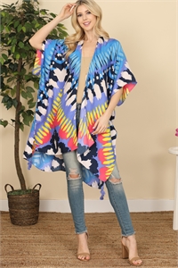 S17-4-1-HDF3182-ABSTRACT PRINT OPEN FRONT KIMONO/6PCS  (NOW $4.75 ONLY!)