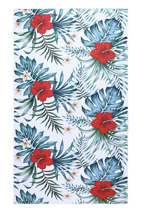 S27-9-4-HDF3214-TROPICAL FLOWER PRINT TOWEL/1PC