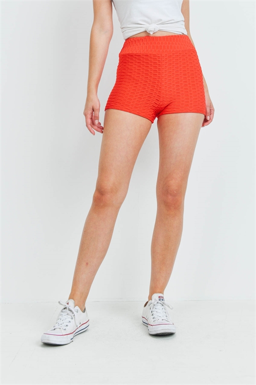 S8-3-5-HDF3397RD-CYCLING SHORT TEXTURED - RED 2-2-2-2