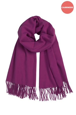 S26-4-1/S26-4-3-HDF4011MA - CASHMERE FRINGE WRAP  LONG SCARF-MAUVE/6PCS