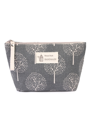 S29-3-4-HDG1586-1 TREE PRINTED COSMETIC BAG-BLACK/6PCS