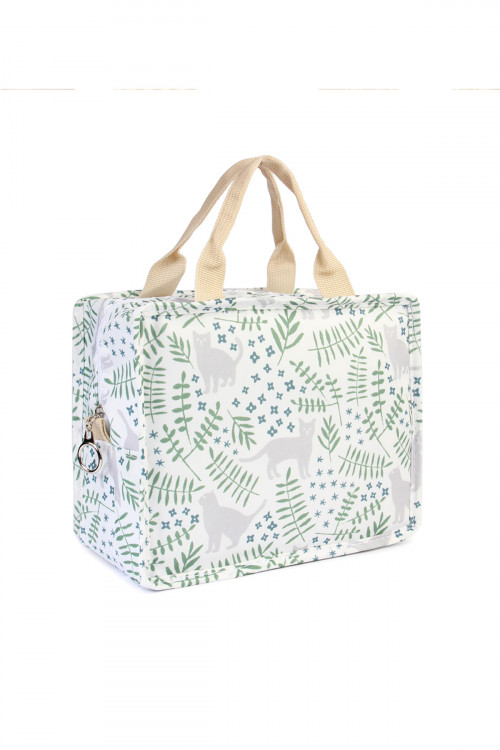 S2-8-4-HDG2147 LEAVES AND CAT LUNCH BAG/6PCS