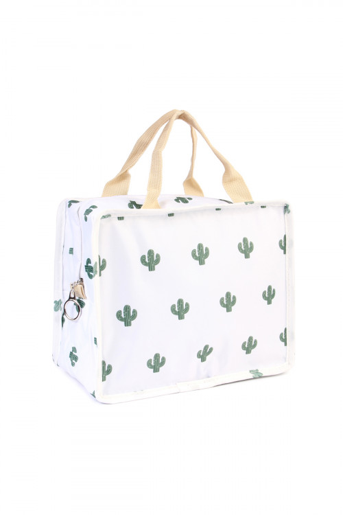 S2-9-3-HDG2149 CACTUS PRINT LUNCH BAG/6PCS