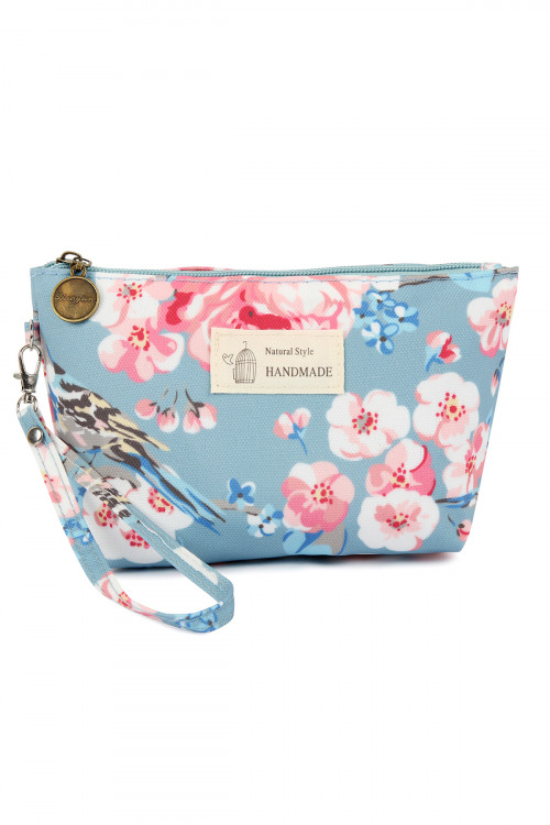 SA4-2-1-HDG2275-3 FLORAL WRISTLET COSMETIC BAG #2/6PCS