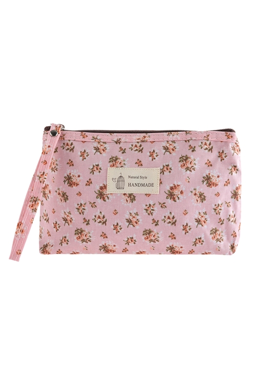 S17-2-4-HDG2827-3 - FLORAL PRINTED COSMETICS BAG - STYLE 3/6PCS