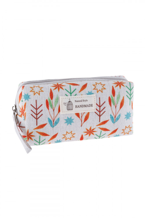S23-8-5-HDG3010-5 STYLE 5 LEAF PRINT COSMETIC BAG /6PCS (NOW $1.50 ONLY!)