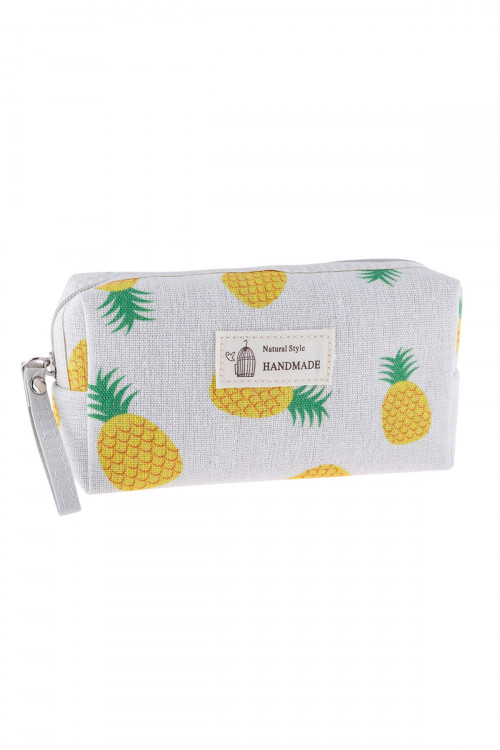 S18-2-3-HDG3010-7 STYLE 7 PINEAPPLE PRINT COSMETIC BAG/6PCS (NOW $1.50 ONLY!)