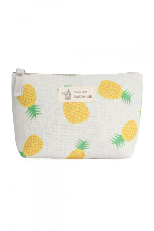 S21-1-3-HDG3011-6  STYLE 6 PINEAPPLE PRINT COSMETIC POUCH/6PCS (NOW $1.50 ONLY!)