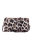 S25-2-1-HDG3138LEO-LEATHER CROSSBODY BAG WITH WRISTLET-LEOPARD/6PCS