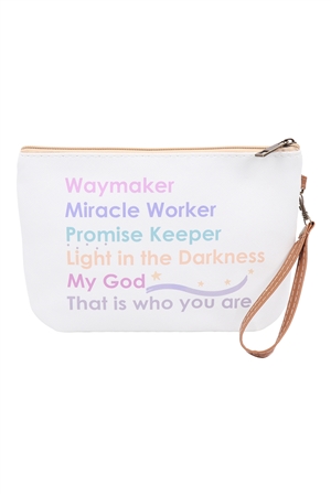 S17-10-5-HDG3353-1 - THAT IS WHO YOU ARE POUCH-WHITE/1PC