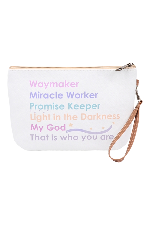 S17-5-1-HDG3353-1 - THAT IS WHO YOU ARE POUCH-WHITE/1PC