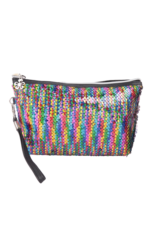 S4-3-1-HDG3809MT - GLITTER SEQUEN  COSMETIC POUCH BAG-MULTICOLOR/6PCS (NOW $1.50 ONLY!)