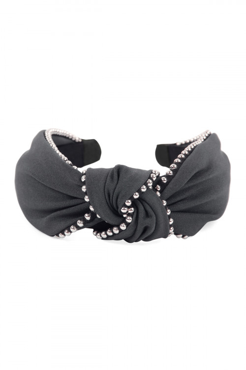 S3-4-2-HDH2366DGY DARK GRAY KNOTTED HEADBANDS/6PCS (NOW $1.25 ONLY!)