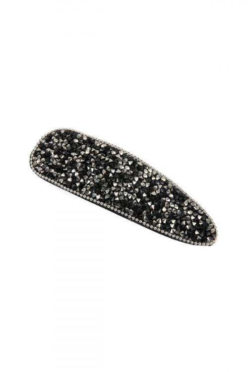 S7-4-4-HDH2375BKS BLACK RHINESTONES COATED HAIR PIN/6PCS