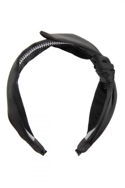 S20-1-3-HDH2543BK BLACK KNOTTED CLOTHED HAIR BAND/6PCS (NOW $1.00 ONLY!)