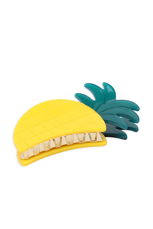 S29-9-1-HDH3293-PINEAPPLE HAIR CLAW CLIP-/6PCS