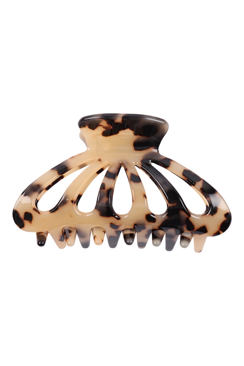 S21-8-4-HDH3339LEO-HAIR CLAW CLIP - LEOPARD/6PCS (NOW $2.00 ONLY!)