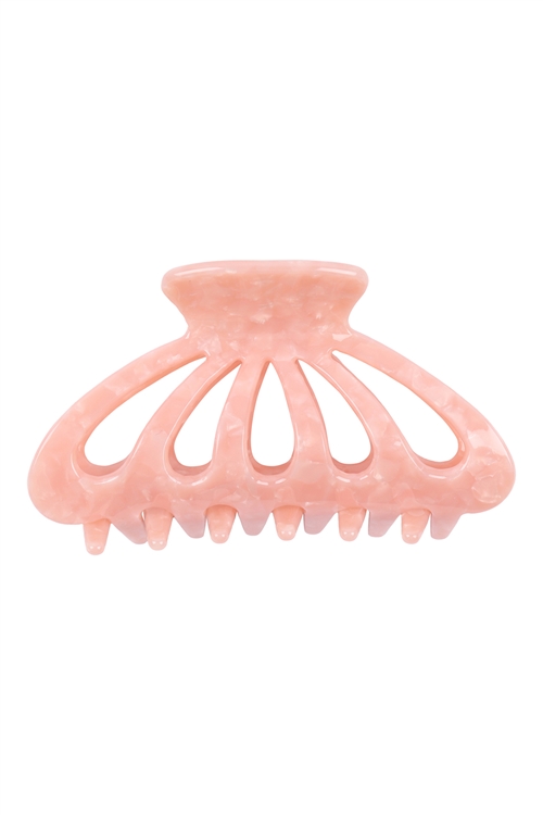 S21-8-4-HDH3339PK-HAIR CLAW CLIP - PINK/6PCS (NOW $2.00 ONLY!)