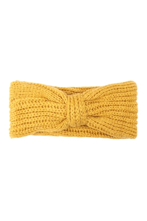 S3-7-4-HDH3431YW - KNOTTED KNIT HEADBAND - YELLOW/6PCS (NOW $1.50 ONLY!)