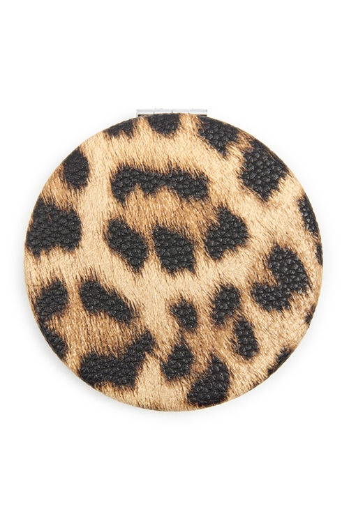 S17-4-2-HDM2581LEO LEOPARD SKIN PRINTED POCKET MIRROR/6PCS