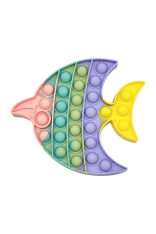 S22-9-3-HDM3499-10 - POP FIDGET SENSORY AND STRESS RELIEVER TOY-CORAL FISH/6PCS