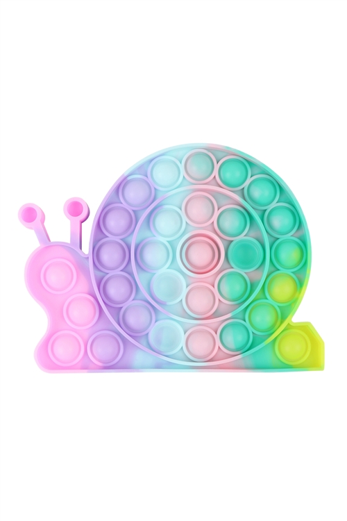 S17-8-2-HDM3499-14 - POP FIDGET SENSORY AND STRESS RELIEVER TOY-SNAIL/6PCS