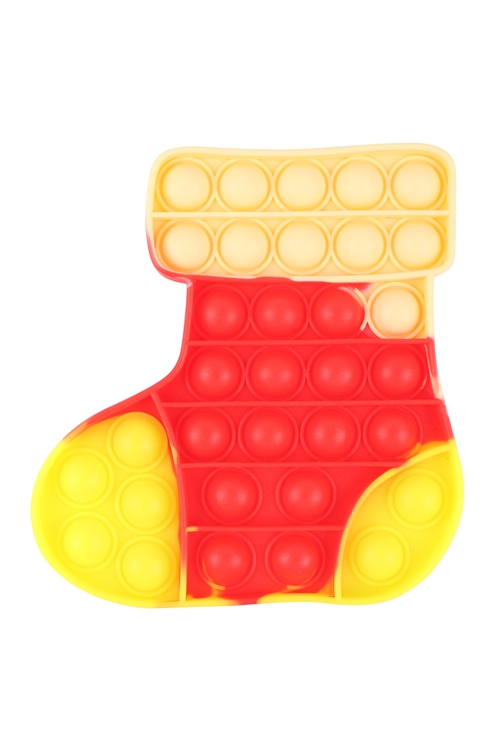S29-8-4-HDM3499-19 - POP FIDGET SENSORY AND STRESS RELIEVER TOY-SOCK/6PCS (NOW $0.50 ONLY!)