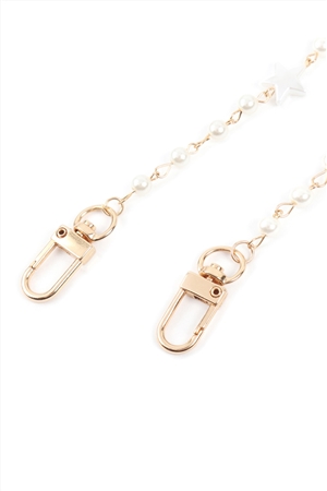 S25-5-4-HDN2957 LAYERED LINK STAR CONVERTIBLE CHAIN OR NECKLACE BAG CHAIN-GOLD/6PCS