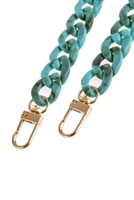 S23-3-1-HDN2989TQ TURQUOISE -ACRYLIC MULTI PURPOSE NECKLACE-TURQUOISE/6PCS
