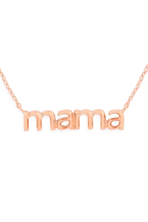 S24-1-5-HDNEN512PG-1 -MAMA PENDANT NECKLACE-ROSE GOLD/1PC