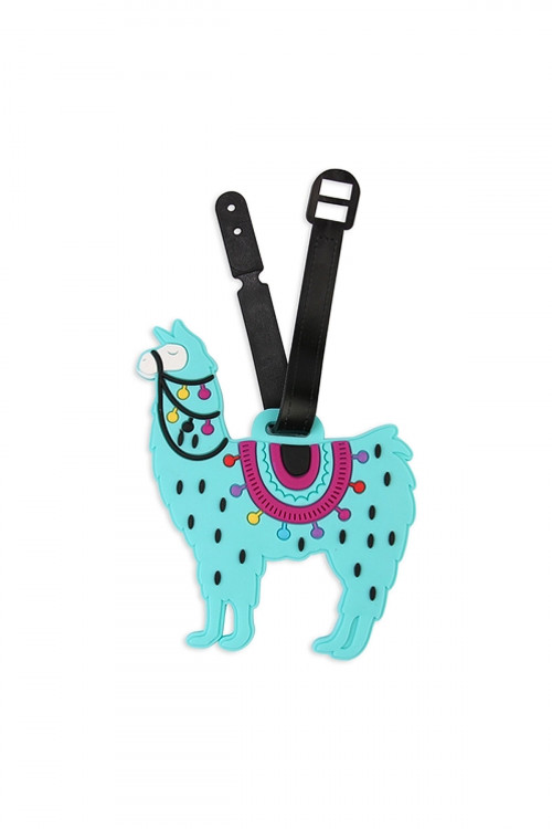 S7-5-4-ALT374X084Q-HDP2236BL AQUA LLAMA LUGGAGE TAG/1PC