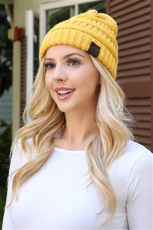 S3-2-1-HDT2512MU MUSTARD KNITTED BEANIE/6PCS