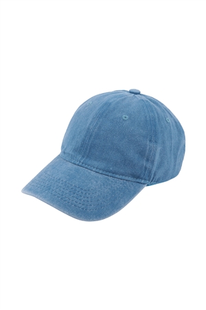 S3-2-2-HDT3232BL - ACID WASHED BASEBALL CAP-BLUE/6PCS